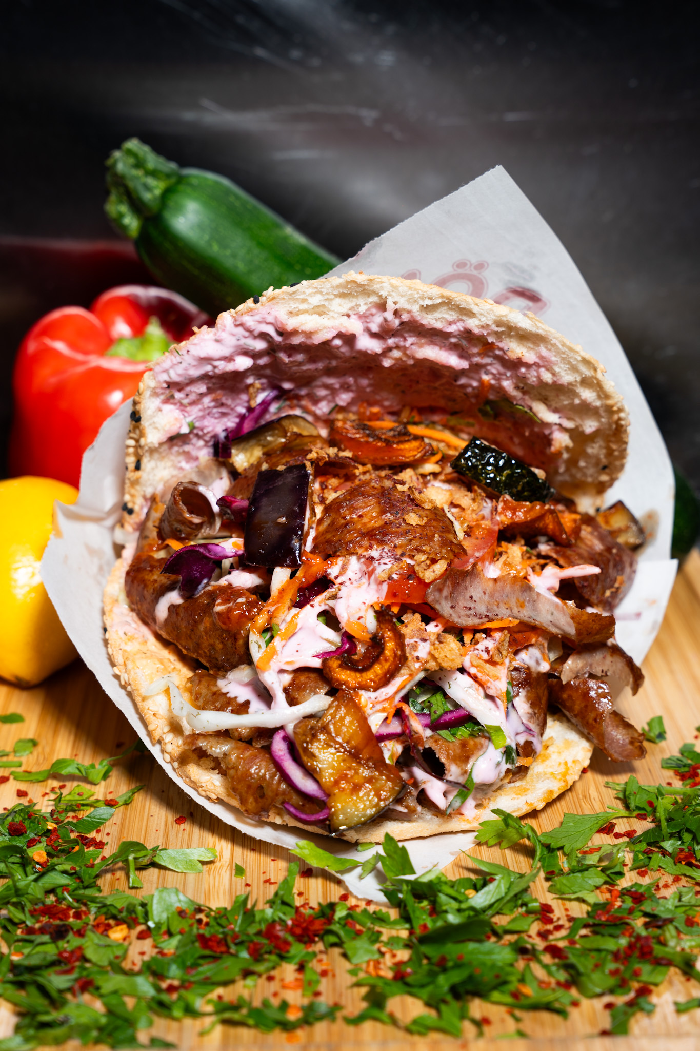 Frischer Gemüsedöner